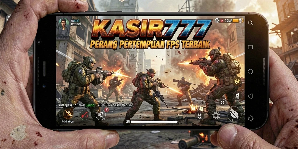 Screenshot menunjukkan aksi seru gameplay KASIR777 dalam pertempuran FPS.