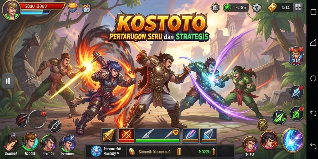 Tampilan stunning gameplay KOSTOTO dalam pertarungan Fighting.