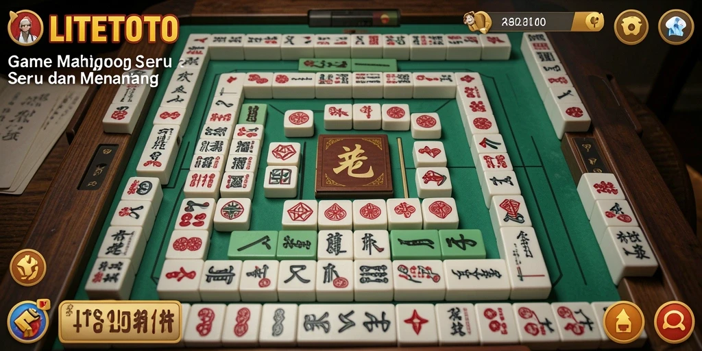 Screenshot gameplay LITETOTO menampilkan suasana bermain Mahjong yang seru.