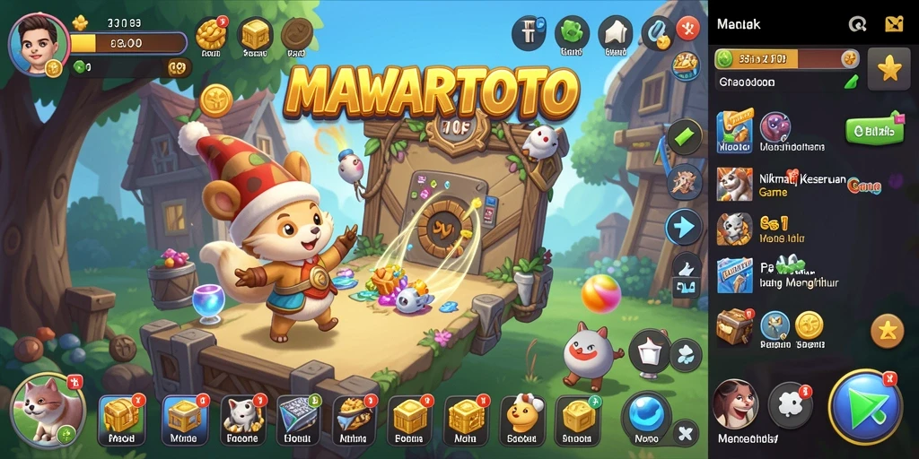 Tampilan gameplay seru dan menarik di MAWARTOTO