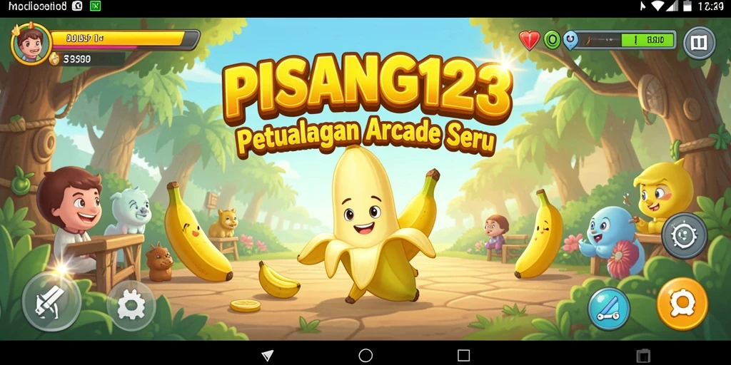 Tampilan gameplay menarik dari PISANG123 dengan karakter yang dinamis.