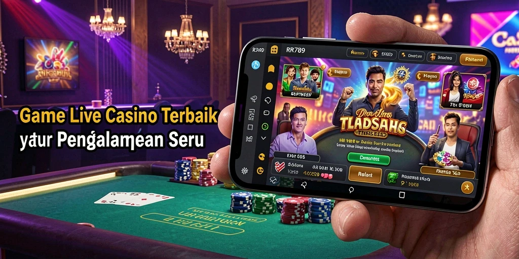 Screenshot utama dari gameplay yang mendebarkan di Live Casino RR789.